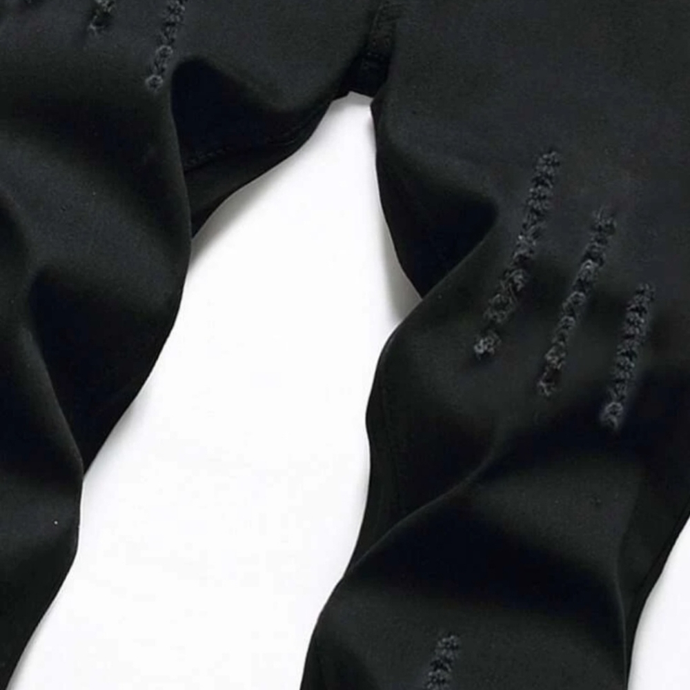 Guys Ripped Zip Fly Jeans - Picture 6 of 9